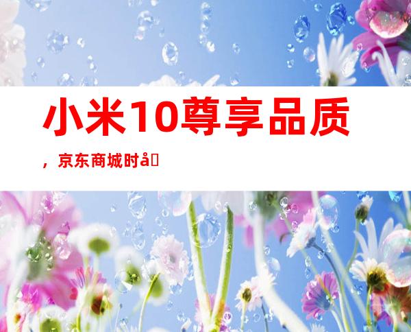 小米10尊享品质,京东商城时刻焕新